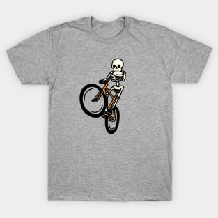 Bike Wheelie Skeleton Dude T-Shirt